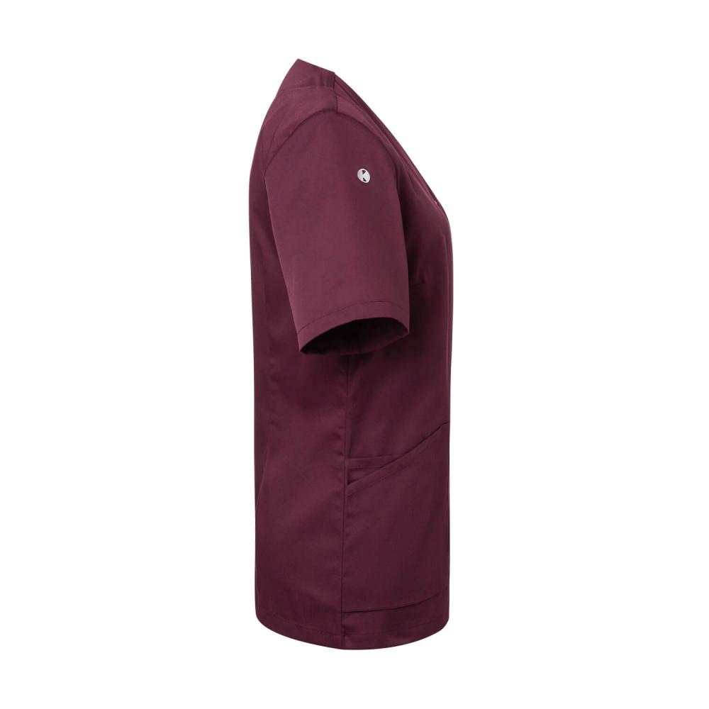 KARLOWSKY Essential | Damen Kurzarm-Kasack (aubergine) KS63